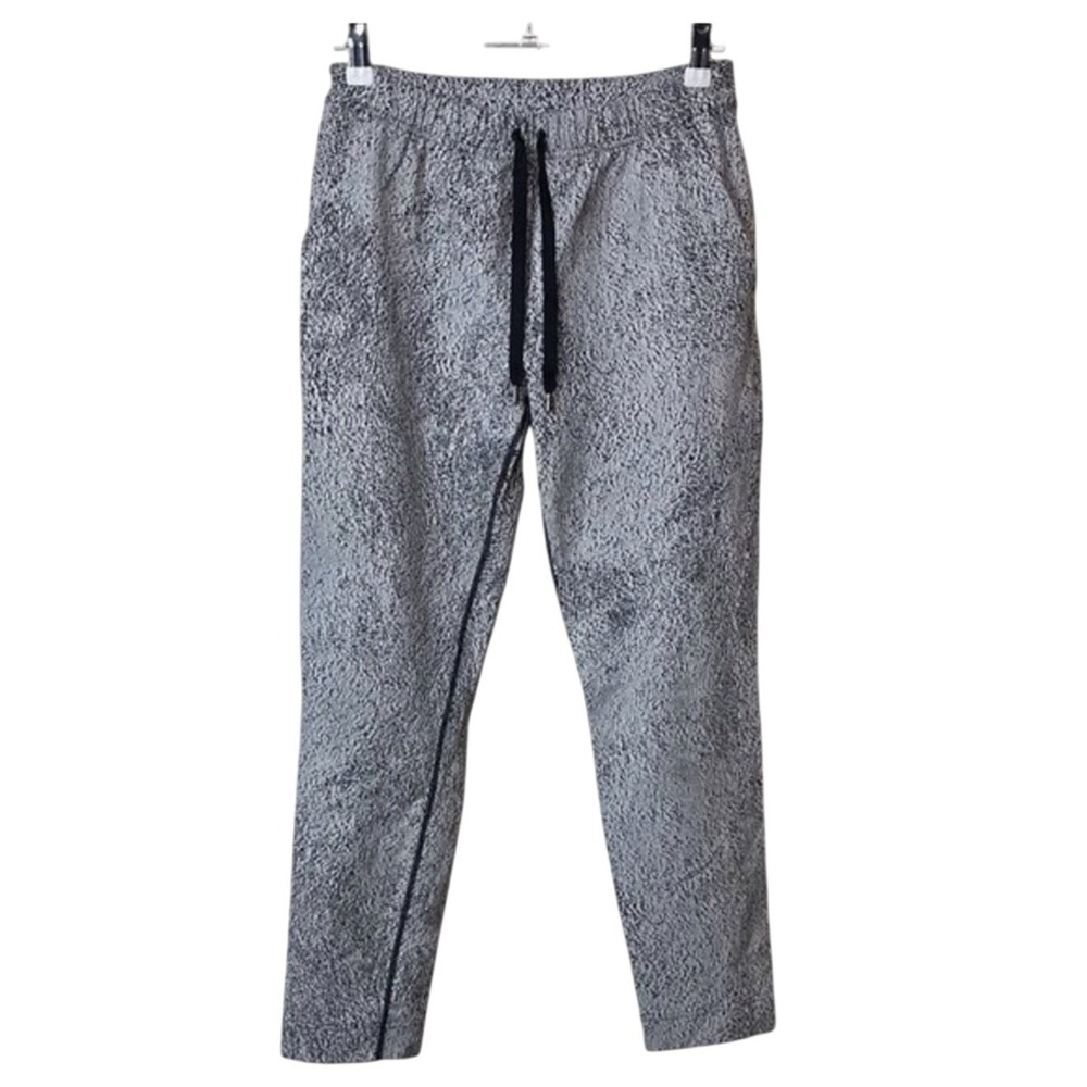 Lululemon‎ Jet Pant Power Luxtreme Spray Jacquard White Black Womens 4